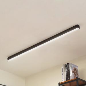 Lucande Teniona LED stropna svjetiljka, 132 cm, crna, aluminij, prigušiva, Crno, Dnevni boravak/blagovaonica, Aluminij