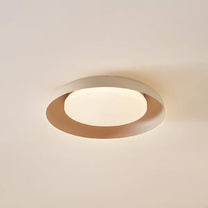 Lindby LED stropna svjetiljka Florie, bež, metal, Ø 40 cm, Bež, Dnevni boravak/blagovaonica, Plastika