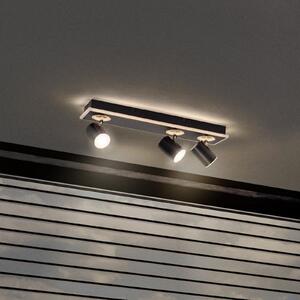 LEDVANCE LED stropni reflektor Mars, 4 žarulje, 3 spota, crni, Crno, Dnevni boravak/blagovaonica, Metal