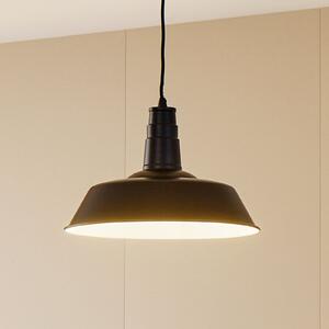 Lindby visilica Laylan, crno/bijela, Ø 36 cm, metal, prigušiva, Crno, Dnevni boravak/blagovaonica, Metal
