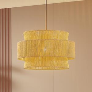 Lindby viseća svjetiljka Anuva, natural, papir, Ø 45 cm, prigušiva, Bež, Dnevni boravak/blagovaonica, Papirnati karton