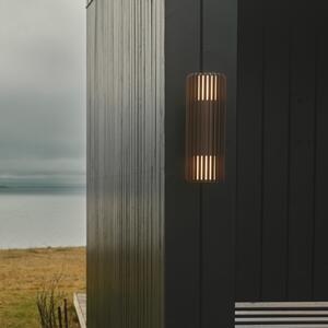 Nordlux Aludra dvostruka vanjska zidna svjetiljka Seaside, smeđi aluminij, 2 žarulje., prigušiva, Smeđa / hrđa, Aluminij