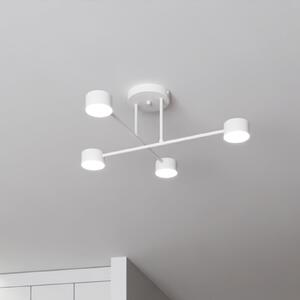 EMIBIG LIGHTING Stropna svjetiljka Modus 4, čelik, četiri žarulje, GX53, bijela, prigušiva, Bijela, Dnevni boravak/blagovaonica, Metal
