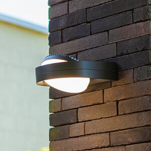LUTEC FELE LED vanjska zidna svjetiljka, tamnosiva, 20 cm, metal, IP54, Sivo, Aluminij