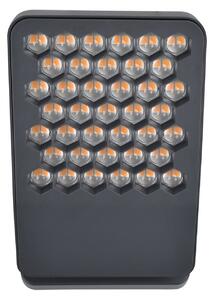 LUTEC ATLANTIS vanjska LED zidna svjetiljka, tamnosiva, 22 cm, metal, IP54, Sivo, Aluminij