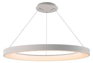 Mantra Iluminación Niseko II LED viseća svjetiljka, daljinski upravljač, Ø 65 cm, bijela, prigušiva, Bijela, Dnevni boravak/blagovaonica, Aluminij