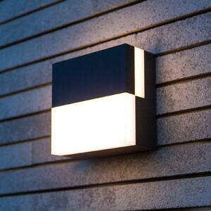 LUTEC DOMINO LED vanjska zidna svjetiljka, tamnosiva, 14 x cm, IP65, Sivo, Aluminij