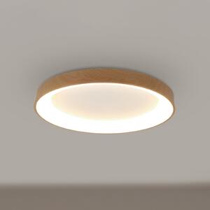 Mantra Iluminación LED stropna svjetiljka Niseko II CCT daljinski upravljač Ø50cm u boji, prigušiva, Drvo, Dnevni boravak/blagovaonica, Aluminij