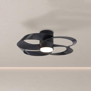 Mantra Iluminación LED stropni ventilator, ružičasta, crna, DC motor, tih, Ø 65 cm, CCT, prigušiva, Crno, Dnevni boravak/blagovaonica, Plastika