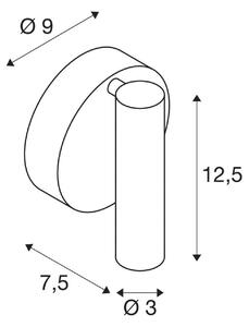 SLV LED zidna lampa Karpo 30, crna, aluminij, širina 9 cm, Crno, Dnevni boravak/blagovaonica, Aluminij, Zidna utičnica ispod