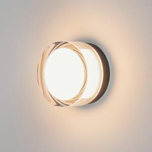 SLV LED zidna svjetiljka Cyft, crna, aluminij, Ø 13,2 cm, CCT, prigušiva, Crno, kupaonica, Aluminij