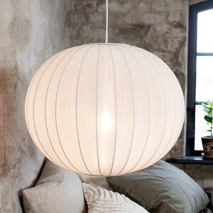 Markslöjd Viseća lampa Florence, bijela, Ø 50 cm, najlon, prigušiva, Bijela, Dnevni boravak/blagovaonica, Tkanina / tekstil, Metak