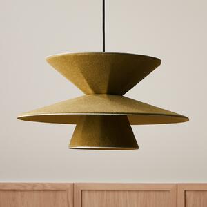 LOOM DESIGN LED viseća svjetiljka Morphic, zelena, filc, Ø 50 cm, prigušiva, Zelena, Dnevni boravak/blagovaonica, Tkanina / tekstil