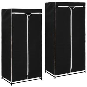 VidaXL 282441 Wardrobes 2 pcs Black 75x50x160 cm