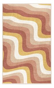 Oker žuti/prljavo rozi periv tepih 80x150 cm Creamy Strawberry Swirl – Mila Home