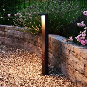 Deko-Light Lerna LED putna svjetiljka, visina 100 cm, CCT, siva, utičnice, Sivo, Aluminij