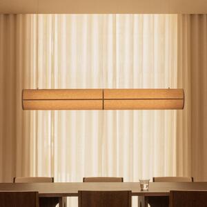Audo Copenhagen viseća svjetiljka Hashira Linear, prirodne boje, dužina 140 cm, prigušiva, Bež, Dnevni boravak/blagovaonica, Tkanina / tekstil