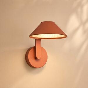 Lindby Capelo LED vanjska zidna svjetiljka, u zemljanim tonovima, Ø 20 cm, IP65, Smeđa / hrđa, Aluminij