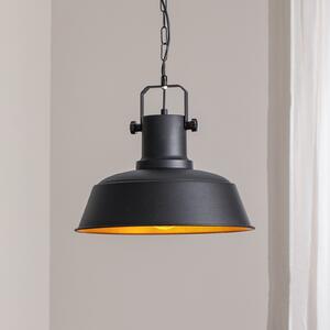 ROYALTECH Orema visilica, crna, Ø 40 cm, metal, E27, prigušiva, Crno, Dnevni boravak/blagovaonica, Metal