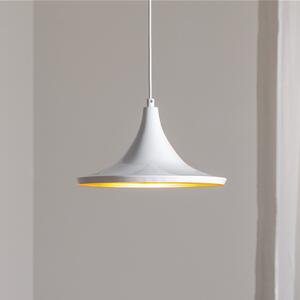 ROYALTECH Visilica Genisy, bijela, Ø 31 cm, metal, E27, prigušiva, Bijela, Dnevni boravak/blagovaonica, Metal