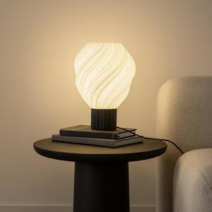 Lindby stolna lampa Nuvia, visina 39,1 cm, bijela, 3D printanje, Bijela, Dnevni boravak/blagovaonica, Plastika