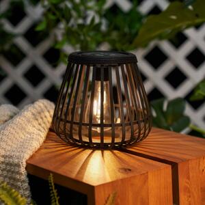 Pauleen SUNSHINE GLIMMER LED solarna stolna lampa, crna, IP44, Crno, Bambus