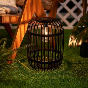 Pauleen LED solarna stolna lampa SUNSHINE RAY, crna, 25 cm, IP44, Crno, Bambus