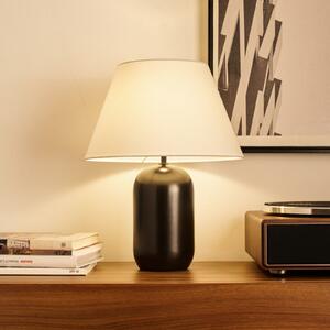Pauleen Stolna lampa MYSTIC SHINE, bijela/crna, visina 45 cm, Bijela, Dnevni boravak/blagovaonica, Tkanina / tekstil