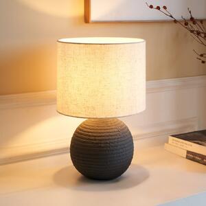 Pauleen Stolna lampa PURE BEAUTY, bijela/ugljeno siva, visina 36 cm, Bijela, Dnevni boravak/blagovaonica, Tkanina / tekstil