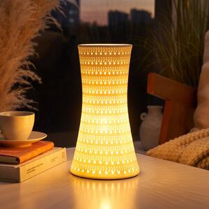 Pauleen Stolna lampa DREAMY SUNKISS, bijela, visina 29 cm, porculan, Bijela, Dnevni boravak/blagovaonica, Keramika