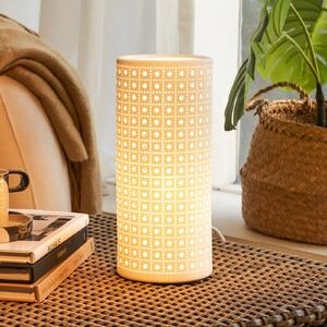 Pauleen Stolna lampa PURE SUNKISS, bijela, visina 27 cm, porculan, Bijela, Dnevni boravak/blagovaonica, Keramika