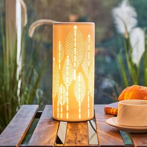 Pauleen Stolna lampa WARM SUNKISS, bijela, visina 27 cm, porculan, Bijela, Dnevni boravak/blagovaonica, Keramika