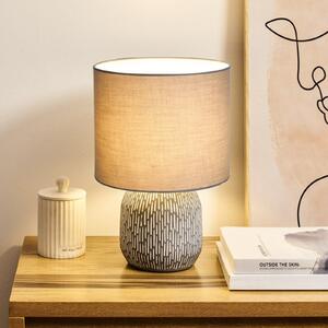 Pauleen PLAYFUL GLIMMER stolna lampa, bež, visina 35 cm, Smeđa / hrđa, Dnevni boravak/blagovaonica, Tkanina / tekstil