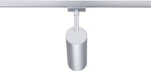 Paulmann URail LED tračni reflektor Theron, krom, 3.000 K, Ø 6 cm, prigušiva, Metalik, Dnevni boravak/blagovaonica, Plastika