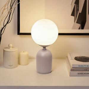 Pauleen Stolna lampa GLOWING CHARM, siva, 30 cm, keramika/staklo, Sivo, Dnevni boravak/blagovaonica, Staklo, Metak