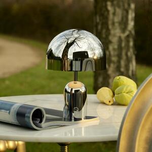Tom Dixon BELL PRIJENOSNA punjiva stolna lampa, srebrna, 28 cm IP44, prigušiva, Metalik, Dnevni boravak/blagovaonica, Plastika