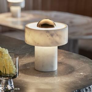 Tom Dixon LED punjiva stolna lampa Stone, zlatne boje, visina 19 cm, prigušiva, Dnevni boravak/blagovaonica, Mramor