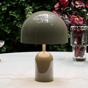 Tom Dixon BELL PRIJENOSNA punjiva stolna lampa, taupe, 28 cm IP44, prigušiva, Sivo, Dnevni boravak/blagovaonica, Plastika
