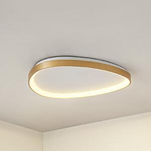 Lucande LED stropna svjetiljka Asken, 61 cm, zlatna, CCT, prigušljiva, prigušiva, Zlato / mjed, Dnevni boravak/blagovaonica, Aluminij