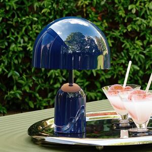 Tom Dixon BELL PRIJENOSNA punjiva stolna lampa, indigo, 28 cm IP44, prigušiva, Plava, Dnevni boravak/blagovaonica, Plastika