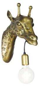 Vintage zidna svjetiljka mesing - Žirafa