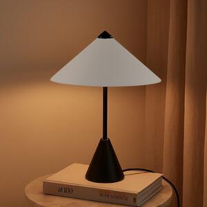 Lindby Norvik stolna lampa, visina 35 cm, crna/siva, metalna, Crno, Dnevni boravak/blagovaonica, Metal