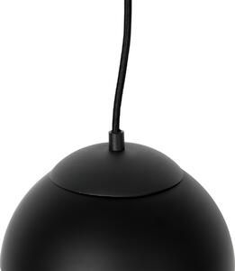 Retro viseća lampa crna s prozirnim staklom 20 cm - Eclipse