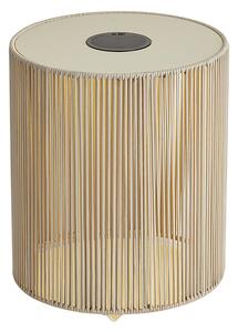 Moderna vanjska stolna svjetiljka bež, uklj. LED punjiva i solarna IP54 - Rope