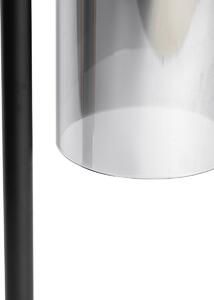 Moderna stolna lampa crna sa dimnim staklom - Stavelot