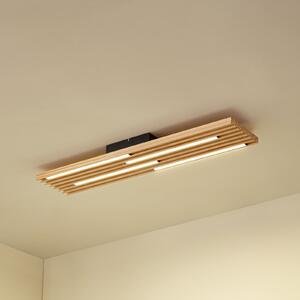 Lindby LED stropna svjetiljka Madero, borovina, 90 cm x 20, Drvo, Dnevni boravak/blagovaonica, Drvo
