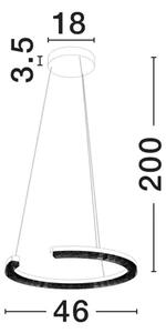 GREAMY LED VISILICA ZLATNA 21W IP20 3000K TRIAK PRIGUŠLJIVA NL9030952