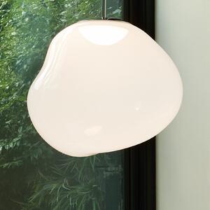 Tom Dixon LED viseća svjetiljka Melt, Ø 28 cm, opalna/zlatna boja, prigušiva, Bijela, Dnevni boravak/blagovaonica, Plastika