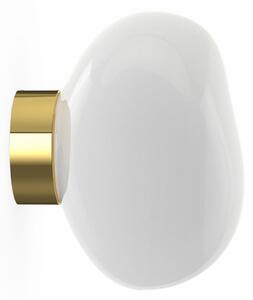 Tom Dixon LED zidna lampa Melt, Ø 29 cm, opalna/zlatna boja, prigušiva, Zlato / mjed, Dnevni boravak/blagovaonica, Plastika