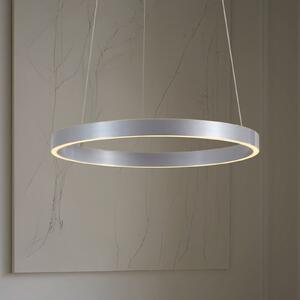 Lucande Yonam LED viseća svjetiljka, Ø 60 cm, 1 žarulja, aluminij, CCT, prigušiva, Metalik, Dnevni boravak/blagovaonica, Metal